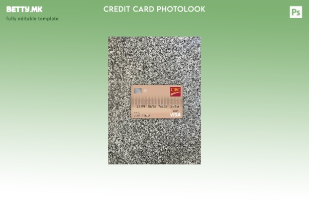 модерен стил Канада CIBC банка виза дебитна картичка photolook пред шаблон